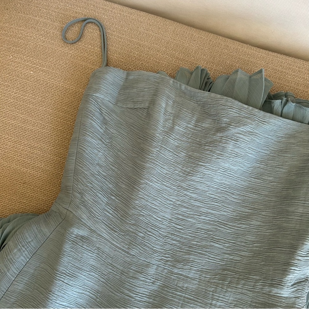 BEST Alexis Sunniva Maxi Dress Gown Blue Pleated Party Cocktail Wedding - Picture 6 of 12